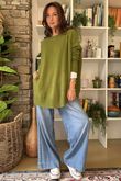 Charli Circle Knit Top Olive 